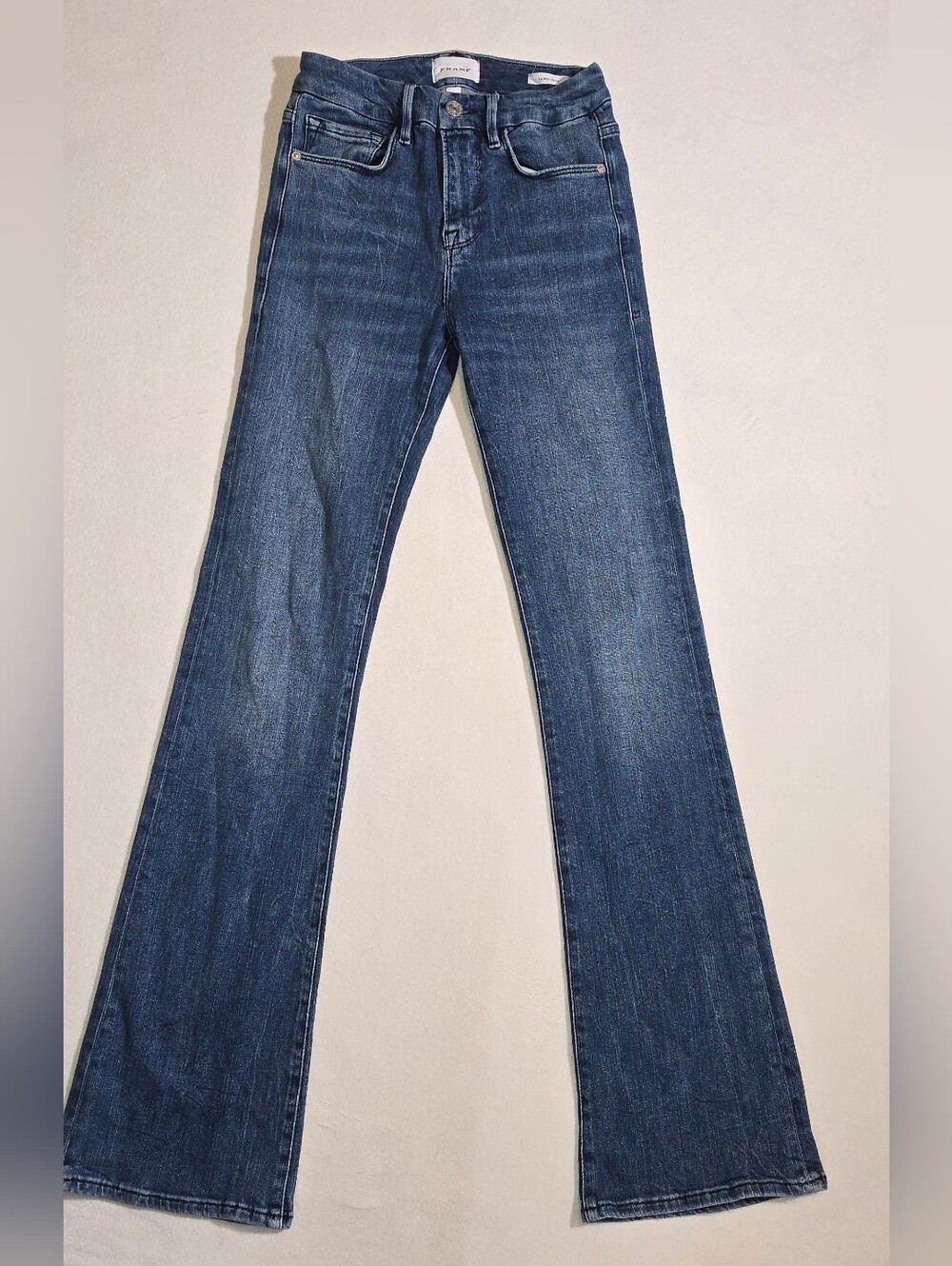 Frame Le Mini Boot Medium Wash Denim Jeans Size 26